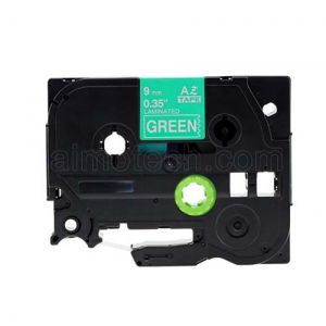 Brother TZe-725 9mm (0.375 Inch), Length of 8M, White on Green Compatible Label Tape