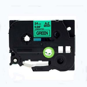 Brother TZe-751 24MM (1 Inch), Length of 8M, Black on Green Compatible Label Tape