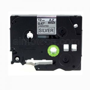 Brother TZe-931 12mm (0.5 Inch), Length of 8M, Black on Silver Compatible Label Tape