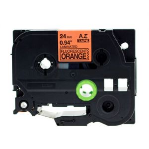 Brother TZE-B51 Compatible Label Tape, 24mm width,  Black on Fluorescent Orange