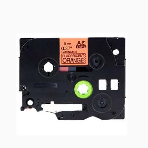 Brother TZe-B21 P-Touch Label Tape, 9mm (0.375 Inch), Black on Fluorescent Orange, Compatible