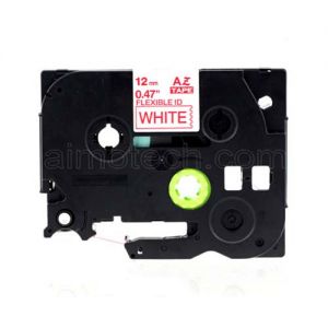 Brother TZe-FX232 12mm (0.5 Inch), Length of 8M, Red on White Flexible Compatible Label Tape