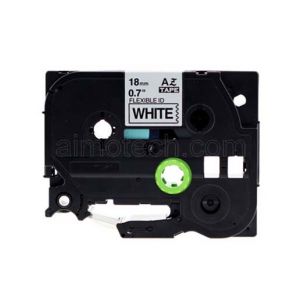 Brother TZe-FX241 18mm (0.75 Inch), Length of 8M, Black on White Flexible Compatible Label Tape