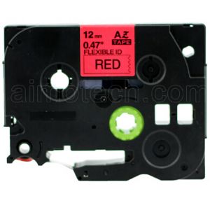 Brother TZe-FX431 Flexible 12mm (0.5 Inch), Length of 8M, Red on White Compatible Label Tape