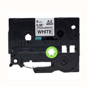 Brother TZe-S221 9mm (0.375 Inch), Length of 8M, Black on White Strong Adhesive Compatible Label Tape
