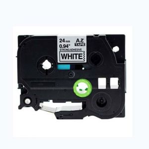 Brother TZe-S251 24MM (1 Inch), Length of 8M, Black on White Compatible Strong Adhesive Label Tape