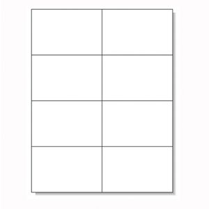 Laser Labels- White 4 1/4 Inchx2 3/4 Inch 8 labels per sheet, Minimum Order Qty By 50, Qty Increment By 50