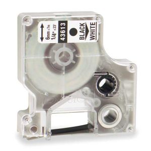 Dymo 43613 6mm Black On White D1 Label Tape, Compatible