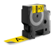Dymo 1805431 IND 24mm (1 Inch Vinyl Black on YellowTape, Compatible