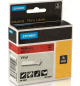 Dymo 18437 IND 9mm (3/8 Inch Vinyl Black on Red Tape, Compatible