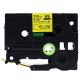 Brother HSe-651 (0.92 Inch) 23.6mm  Heat Shrink Tube Tape Cassette - Black on Yellow, Compatible