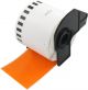 Brother DK2205 Orange Continuous Wide Paper Label  2.4 in x 100 ft. ( 62mm x 30.4m ), Compatible