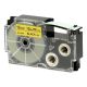 Casio XR-12YW Label Tape, 12mm, Black On Yellow, 1/Pack, Compatible 