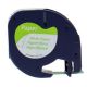 DYMO 91330  LetraTag Label Tape, 12mm (1/2 Inch) by 13' Black on White Paper,  Compatible 