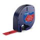DYMO 91333  LetraTag Label Tape, 12mm (1/2 Inch) by 13' Black on Red Plastic,  Compatible