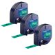 DYMO 91334  LetraTag Label Tape, 12mm (1/2 Inch) by 13' Black on Green Plastic 3 PK ,  Compatible