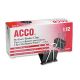 ACCO Medium Binder Clips, Steel Wire, 5/8 Inch Cap., 1-1/4 Inchw, Black/Silver, 12/Box