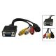 VGA to S-Video/RCA (Composite) Adapter Cable - Black