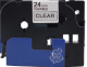 Brother TZe-FX151 24mm (1 Inch), Length of 8M, Black on Clear Flexible Compatible Label Tape