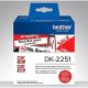 Brother DK2251 Original Continuous Label Printer Roll, 2.4 Inch x 50 ft, Black/Red on White