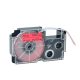 Casio XR-12RD Label Tape, 12mm, Black On Red, 1/Pack, Compatible 