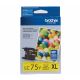 Brother LC75Y OEM Yellow Ink Cartridge,High Yield