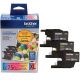 Brother LC753PKS OEM Color INK CARTRIDGE - Color ( 3 PACKS C/M/Y ),High Yield