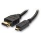 HDMI Male to Micro HDMI Male (Type D) High Speed with Ethernet Cable, 6 Ft 
