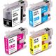 Brother LC203 BK/C/M/Y Compatible Ink Cartridge 4 Color Combo High Yield