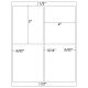 Laser Labels- White 4 Inchx5 Inch 4 labels per sheet, Minimum Order Qty By 50, Qty Increment By 50