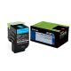 Lexmark 80C1SC0 Cyan Original Toner Cartridge, Standard Yield