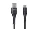 Havit Type-C to USB Aluminum alloy + nylon, 2.1A Data & Charging Cable, 1M_Black color