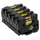 Brother HGe6515PK High Grade 24mm Black on Yellow P-touch Label Tape Length of 8m Compatible 5PK