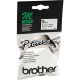 Brother Original MK221 P-Touch M Series Label Tape, 9mm, Black on White