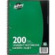 Hilroy 1-Subject Notebook, 10-1/2 in x 8 in, Assorted, 200 Pages