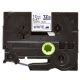Brother TZe-FA3 Label Tape, 12mm (0.5 Inch), Length of 3M, Navy Blue on White Fabric Iron-on Compatible 
