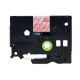 Brother TZe-122 9mm (0.375 Inch), Length of 8M, Red on Clear Compatible Label Tape