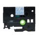 Brother TZe-123 9mm (0.375 Inch), Length of 8M, Blue on Clear Compatible Label Tape