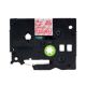 Brother TZe-132 12mm (0.5 Inch), Length of 8M, Red on Clear Compatible Label Tape