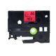 Brother TZe-411 P-Touch Label Tape, 6mm (0.25 Inch), Length of 8M, Black on Red, Compatible
