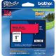 Brother TZe-451 24mm (1 Inch), Length of 8M, Black on Red Label Tape Original