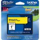 Brother TZe-651 24mm (1 Inch), Length of 8M, Black on Yellow Label Tape Original