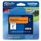 Brother TZE-B51 Original Label Tape, 24mm, Length of 5M Black on Fluorescent Orange