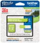 Brother TZe-MQG35 12mm ( 1/2 In. ) White on Lime Green P-Touch Tape Original