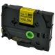 Brother TZe-S611 P-touch Super StrongLabel Tape, 6mm (0.23 Inch), Length of 8M, Black on Yellow, Compatible