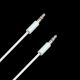 White AUX Audio Cable with ø3.5 to ø3.5 Plug(L=4 FT)